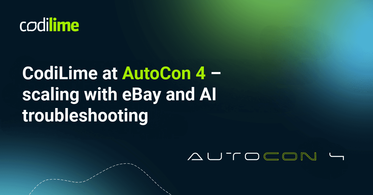 Thumbnail of an article about CodiLime at AutoCon 4 – scaling with eBay and AI troubleshooting 