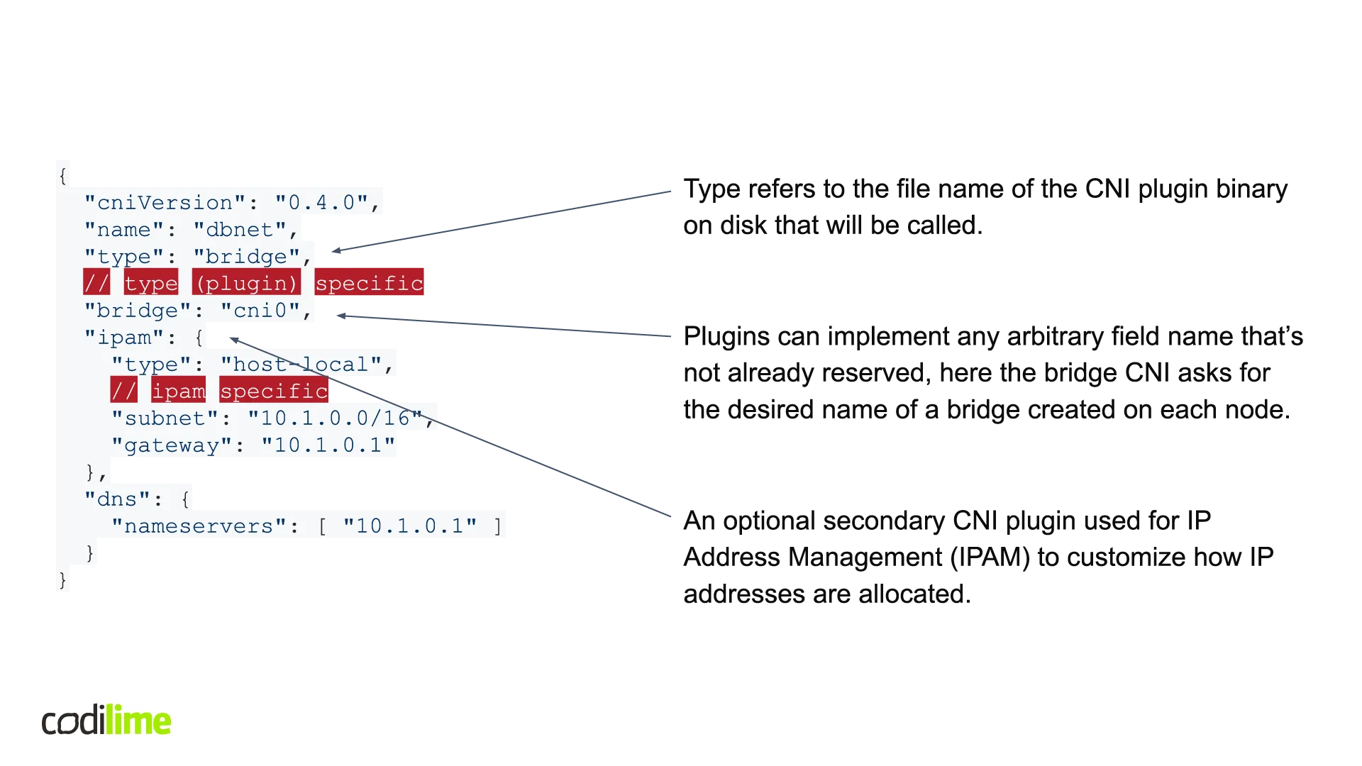 CNI configuration example