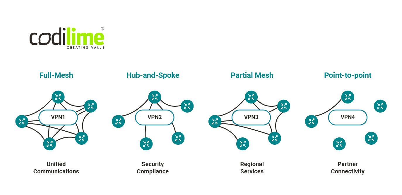 Possible SD-WAN topologies