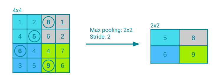 Example pooling layer visualization