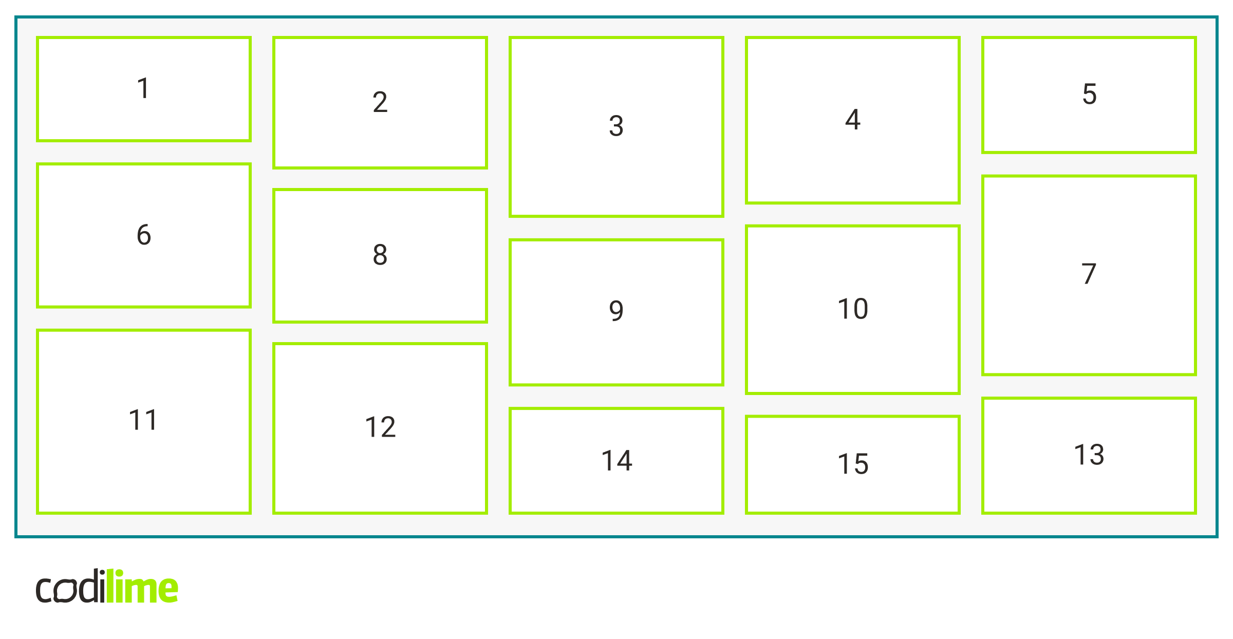 masonry layout with fixed empty spaces