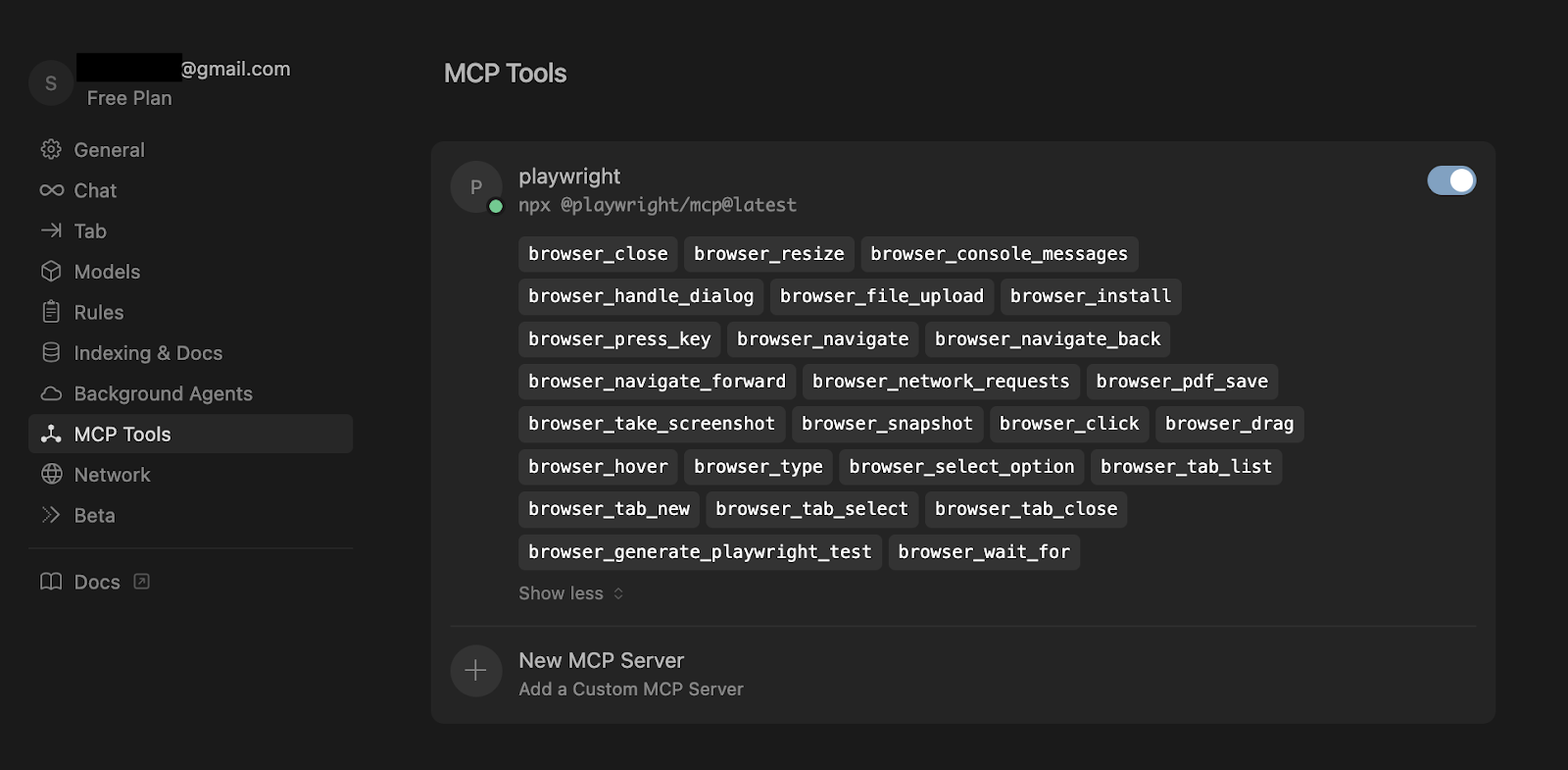 MCP server configuration in Cursor