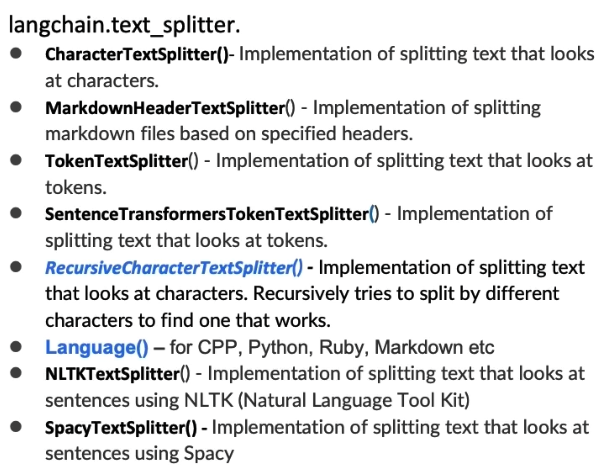 Text splitter in LangChain