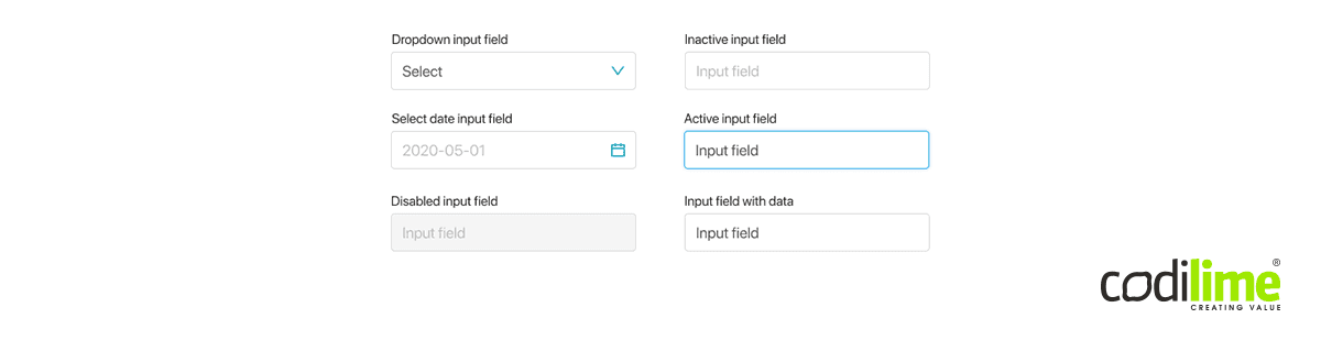 All types of input fields
