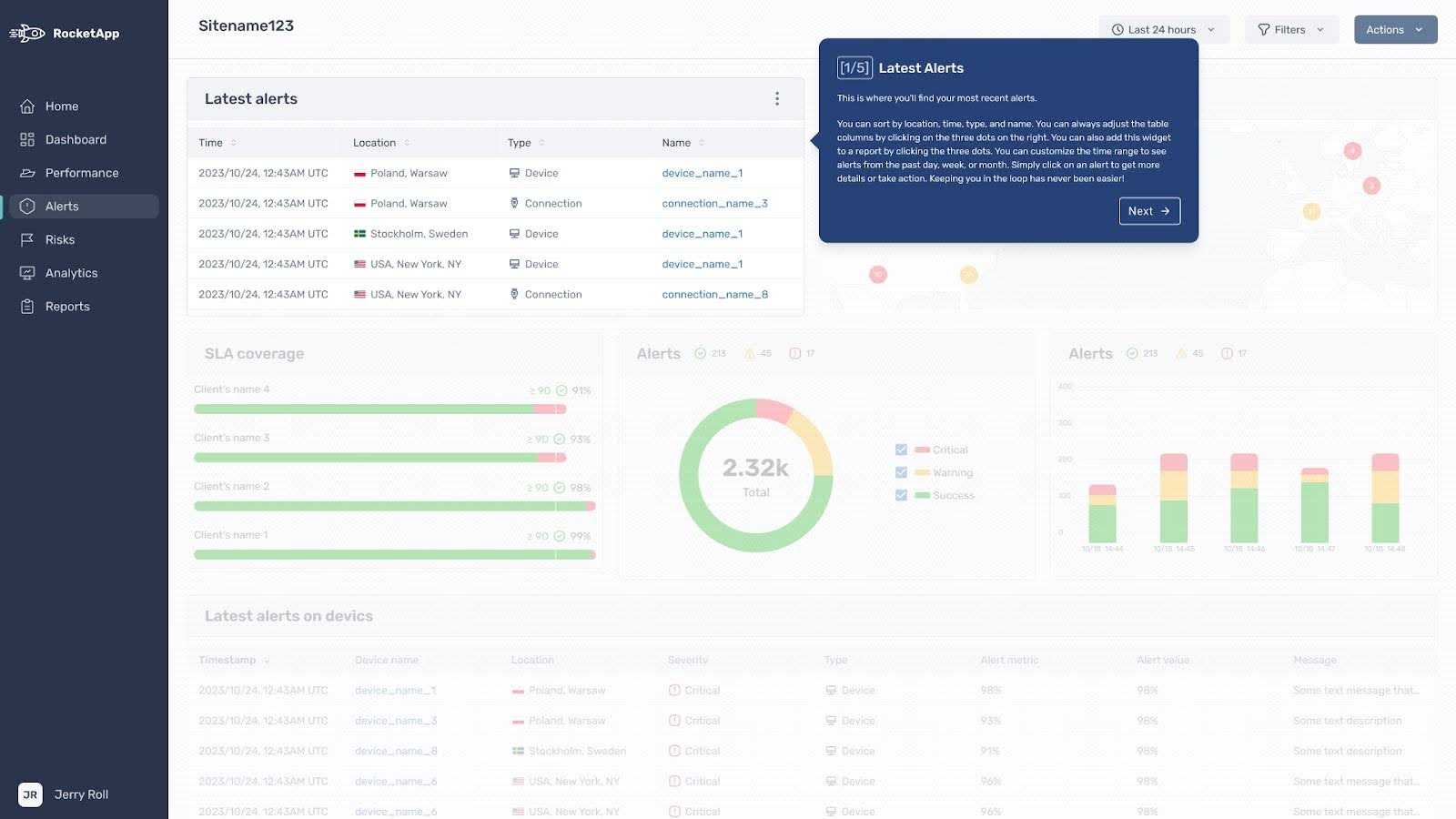 User onboarding example – visuals designed by the article author